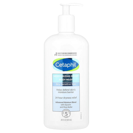 Cetaphil, Moisturizing Relief Body Wash, Dry, Sensitive Skin, 20 fl oz (591 ml)