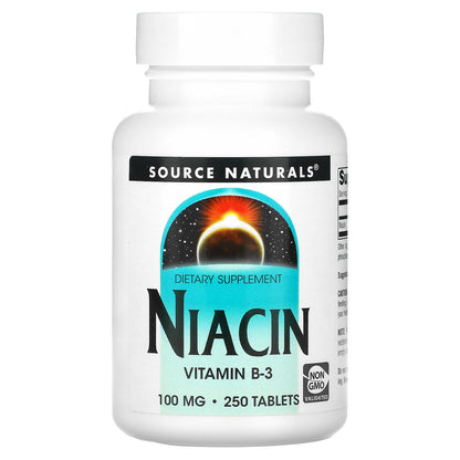 Source Naturals, Niacin, 100 mg, 250 Tablets