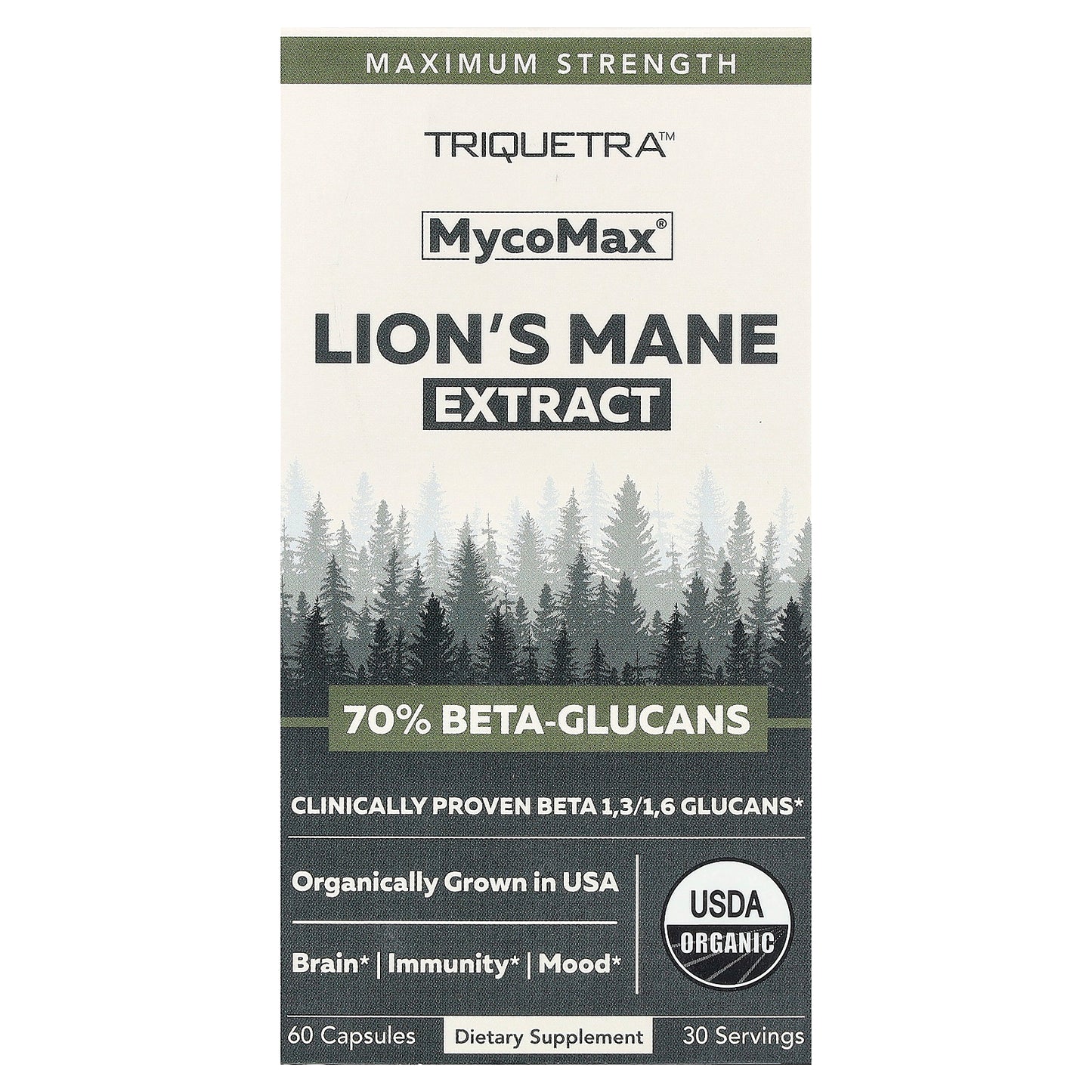 Triquetra Health, MycoMax®, Lion's Mane Extract, Maximum Strength , 60 Capsules (250 mg per Capsule)
