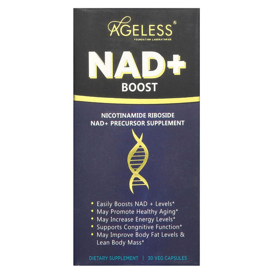 Ageless Foundation Laboratories, NAD+ Boost, 30 Veg Capsules