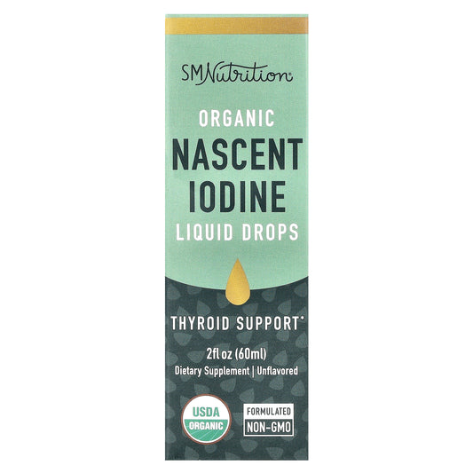 SMNutrition, Organic Nascent Iodine Liquid Drops, Unflavored , 2 fl oz (60 ml)