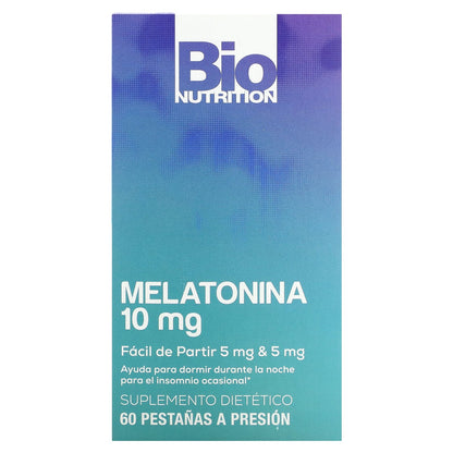 Bio Nutrition, Melatonin, 10 mg, 60 Snap Tabs