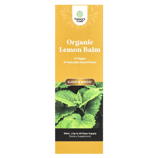 Nature's Craft, Organic Lemon Balm, 30 ml