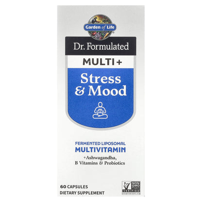 Garden of Life, Dr. Formulated Multi+, Stress & Mood, 60 Capsules