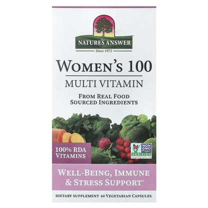 Nature's Answer, Women's 100, Multivitamin, 60 Vegetarian Capsules