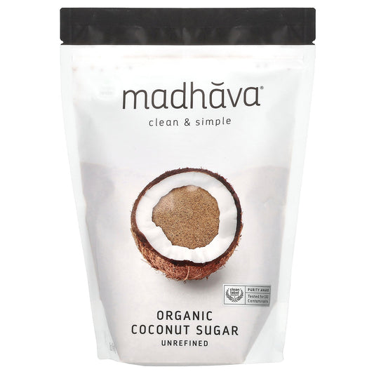 Madhava, Organic Coconut Sugar, Unrefined, 16 oz (454 g)