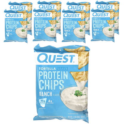 Quest Nutrition, Tortilla Style Protein Chips, Ranch, 8 Bags, 1.1 oz (32 g) Each