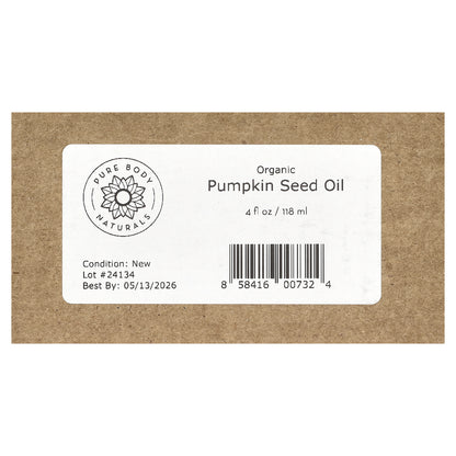 Pure Body Naturals, Organic Pumpkin Seed Oil, 4 fl oz (118 ml)