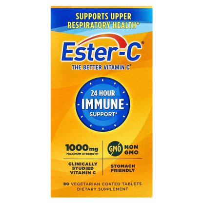 EsterC, 24 Hour Immune Support, 1,000 mg, 90 Vegetarian Coated Tablets