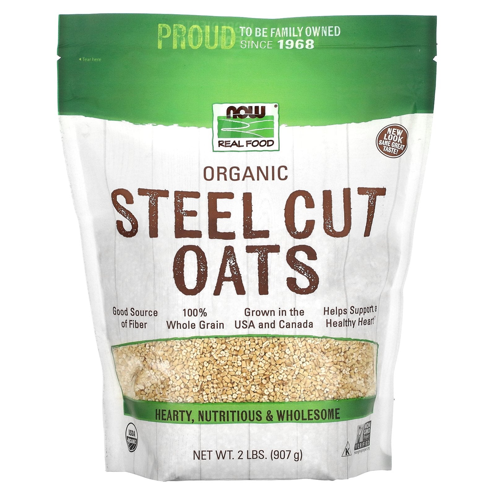 NOW Foods, Real Food, Organic Steel Cut Oats, 2 lbs (907 g)