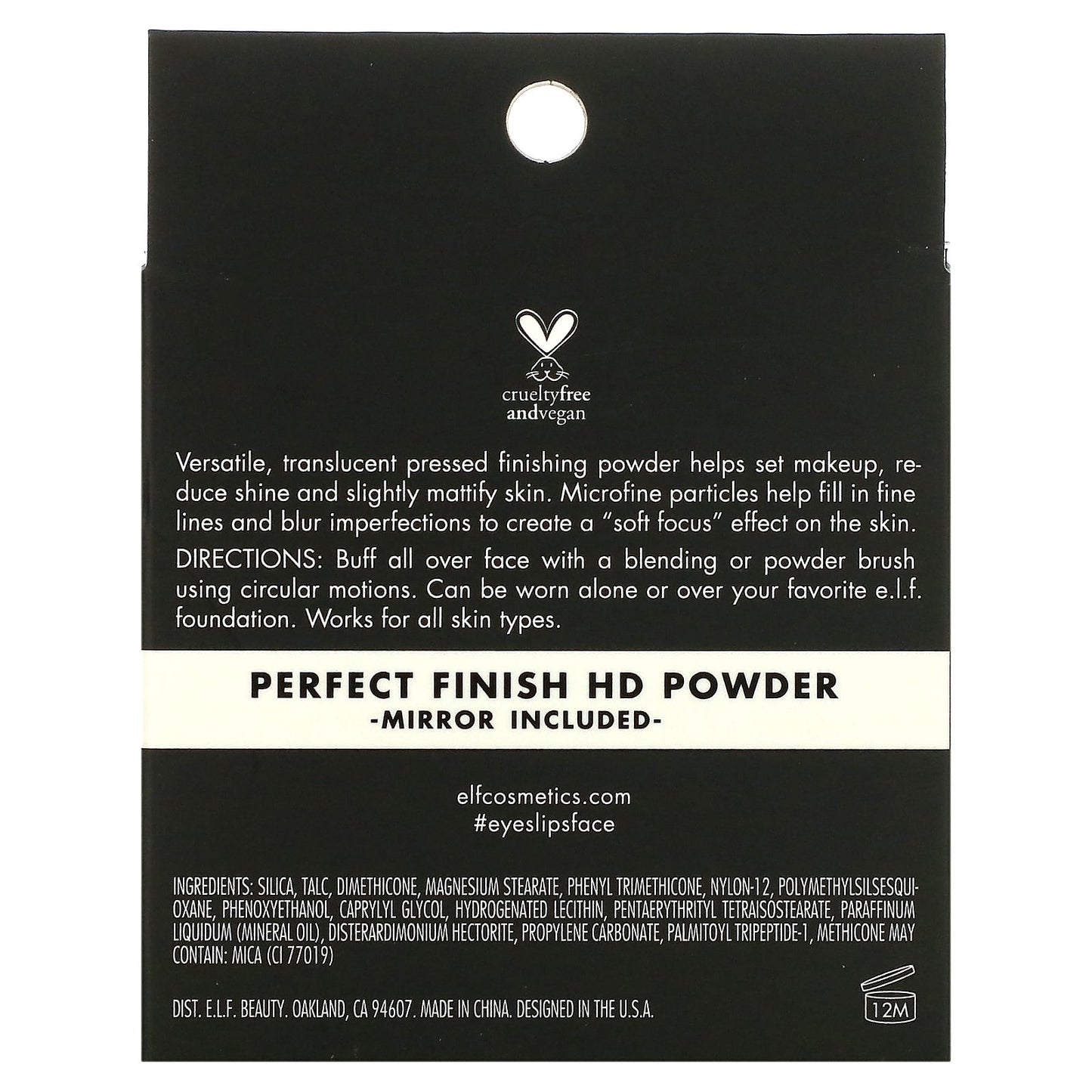 E.L.F., Perfect Finish HD Powder, Clear, 0.28 oz (8 g)