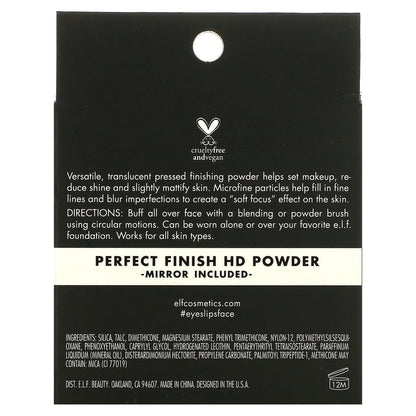 E.L.F., Perfect Finish HD Powder, Clear, 0.28 oz (8 g)