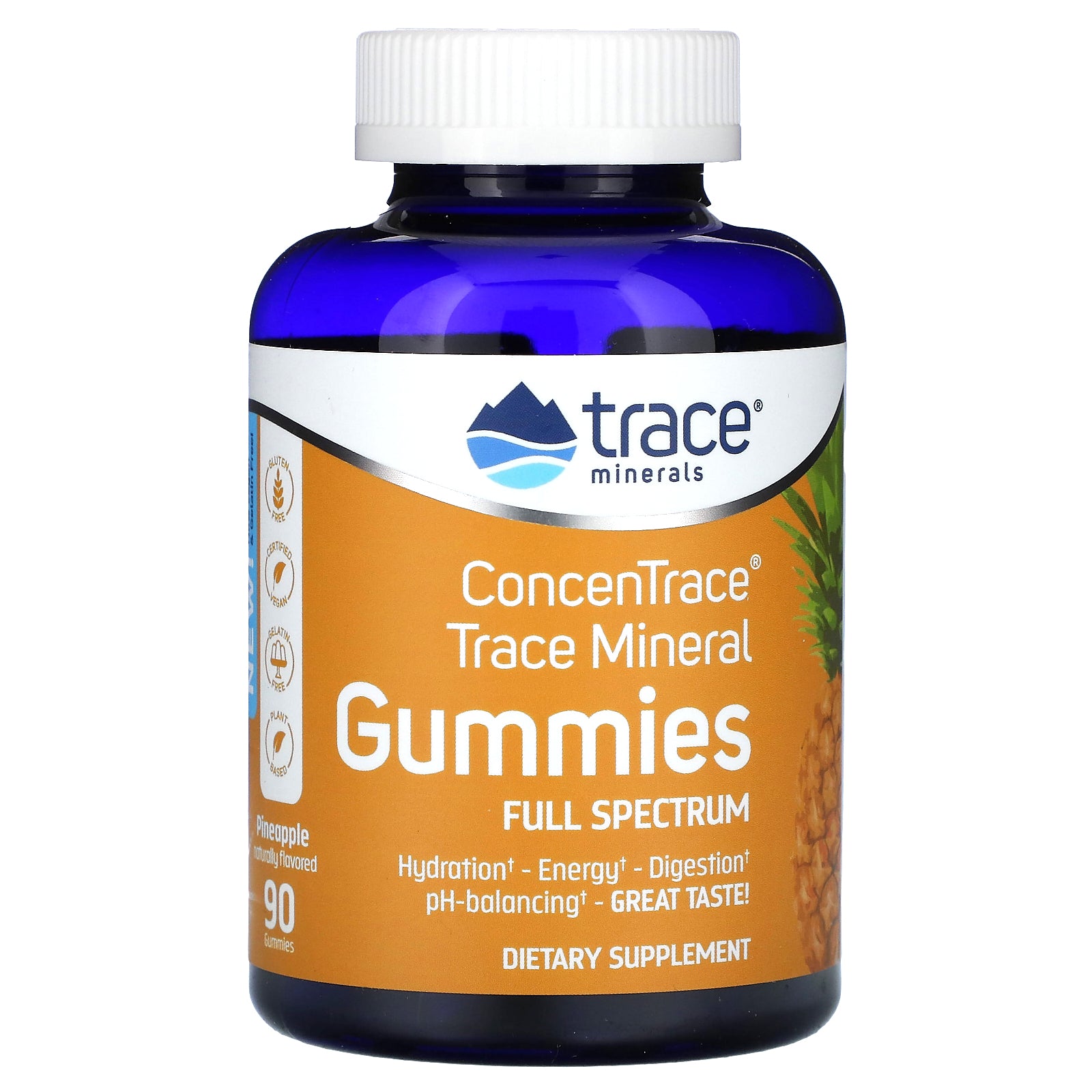 Trace, ConcenTrace, Trace Mineral Gummies, Pineapple, 90 Gummies