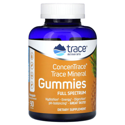 Trace, ConcenTrace, Trace Mineral Gummies, Pineapple, 90 Gummies