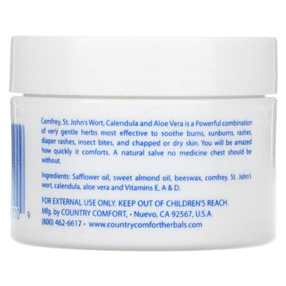 Country Comfort, Herbal Savvy, Comfrey-Aloe Vera, 1 oz (28 g)