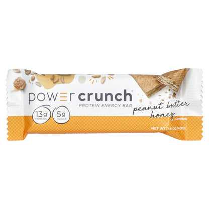 BNRG, Power Crunch Protein Energy Bar, Peanut Butter Honey, 12 Bars, 1.4 oz (40 g) Each