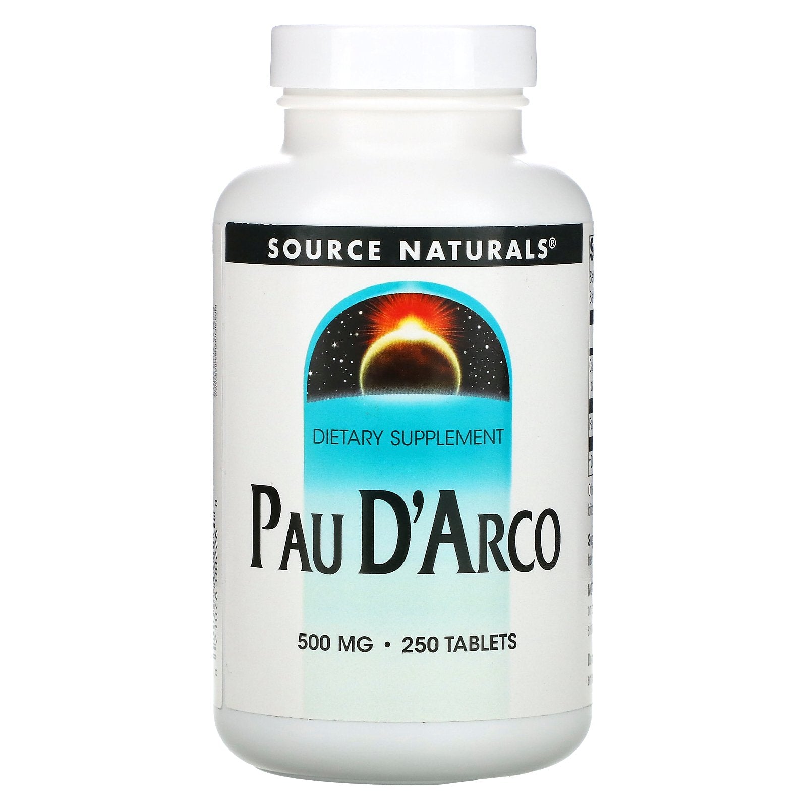 Source Naturals, Pau D'Arco, 500 mg, 250 Tablets (250 mg per Tablet)