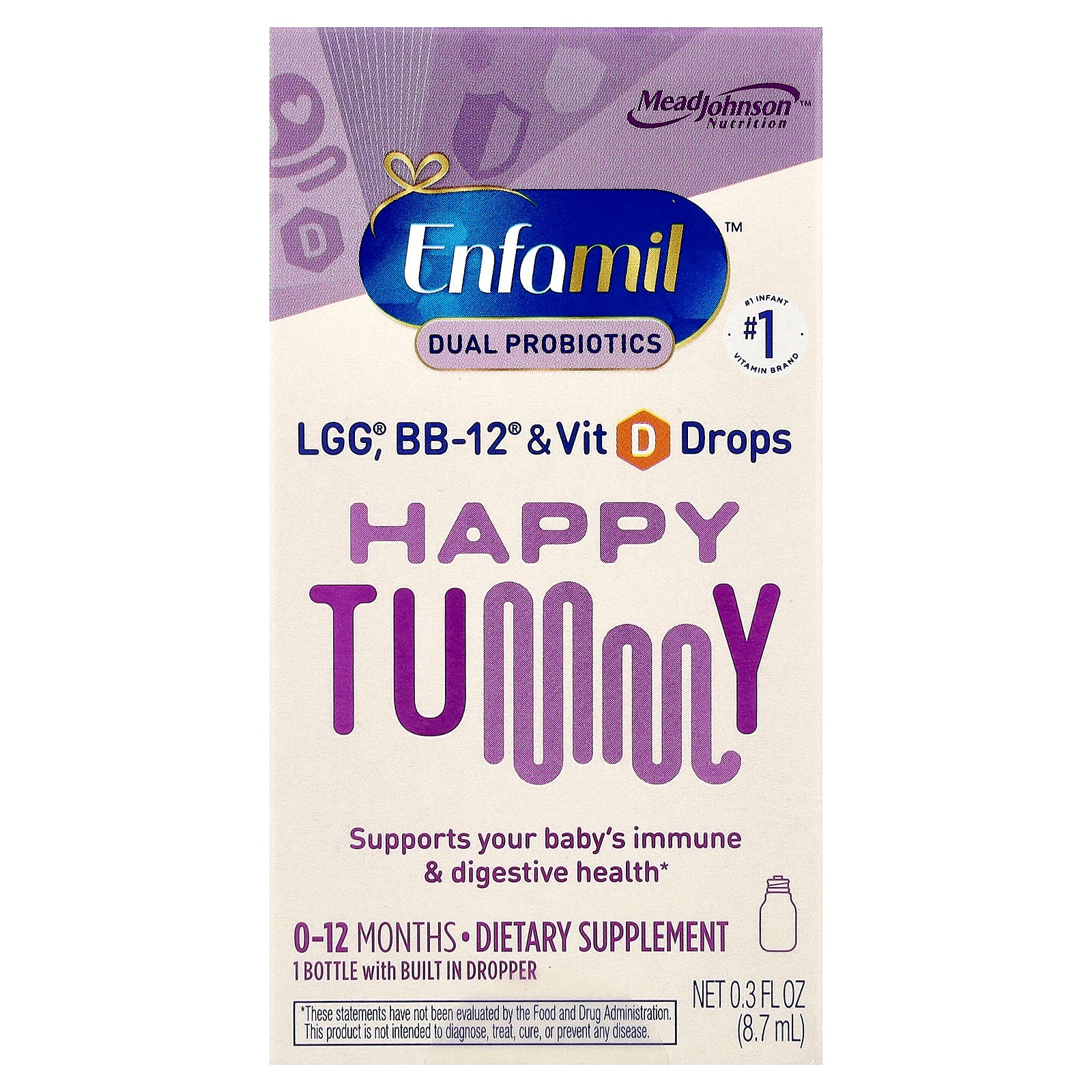 Enfamil, Happy Tummy, 0-12 Months, 0.3 fl oz (8.7 ml)