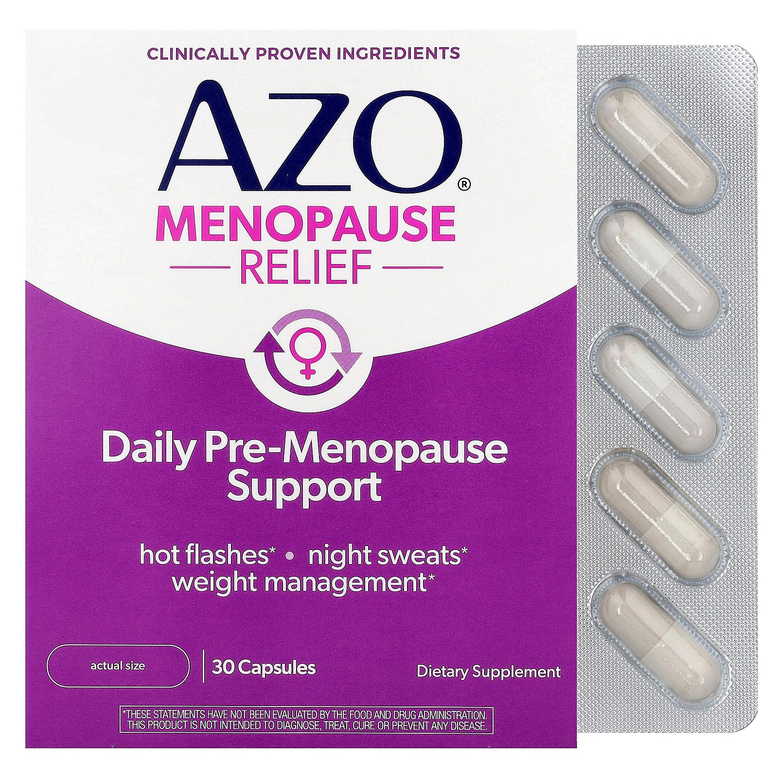 AZO, Menopause Relief, 30 Capsules