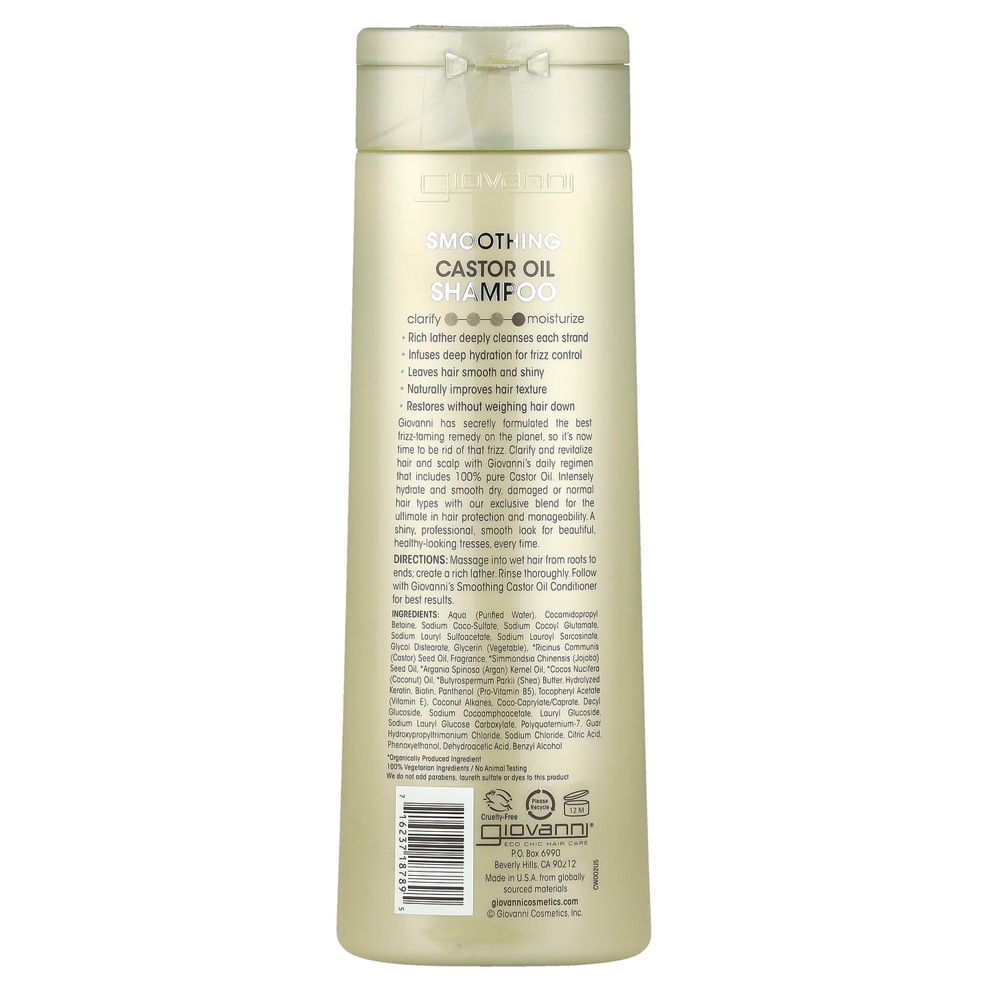 Giovanni, Smoothing Castor Oil Shampoo, For All Hair Types, 13.5 fl oz (399 ml)