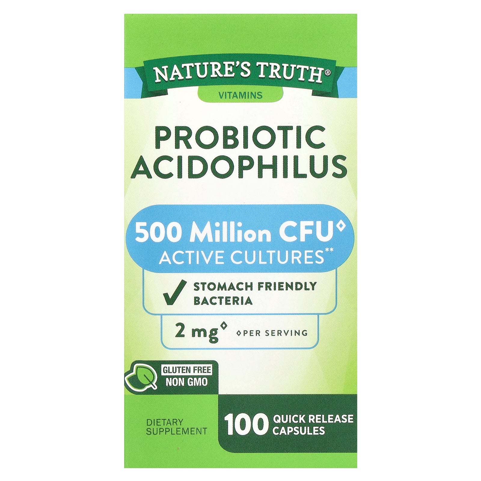 Nature's Truth, Probiotic Acidophilus, 100 Quick Release Capsules (1 mg per Capsule)