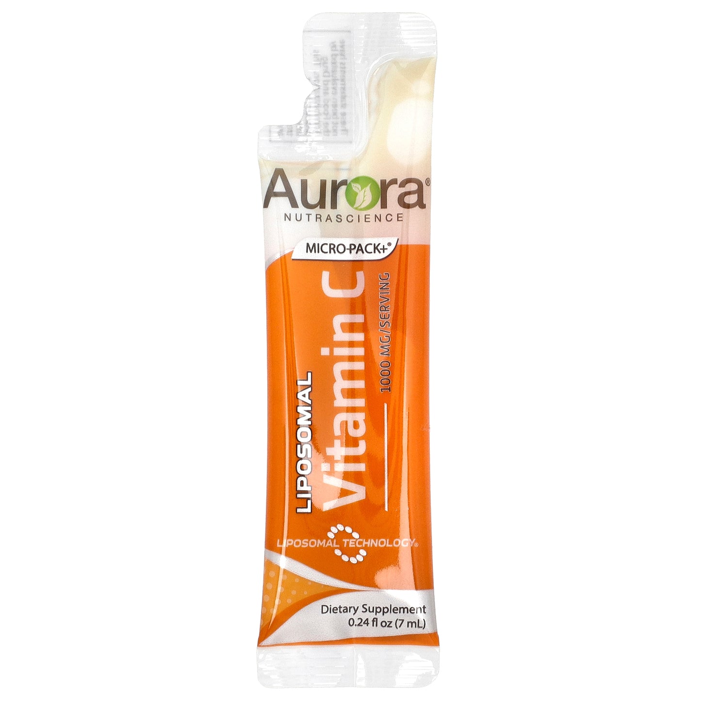 Aurora Nutrascience, Micro-Pack+®, Liposomal Vitamin C, 10 Packets, 0.24 fl oz (7 ml) Each