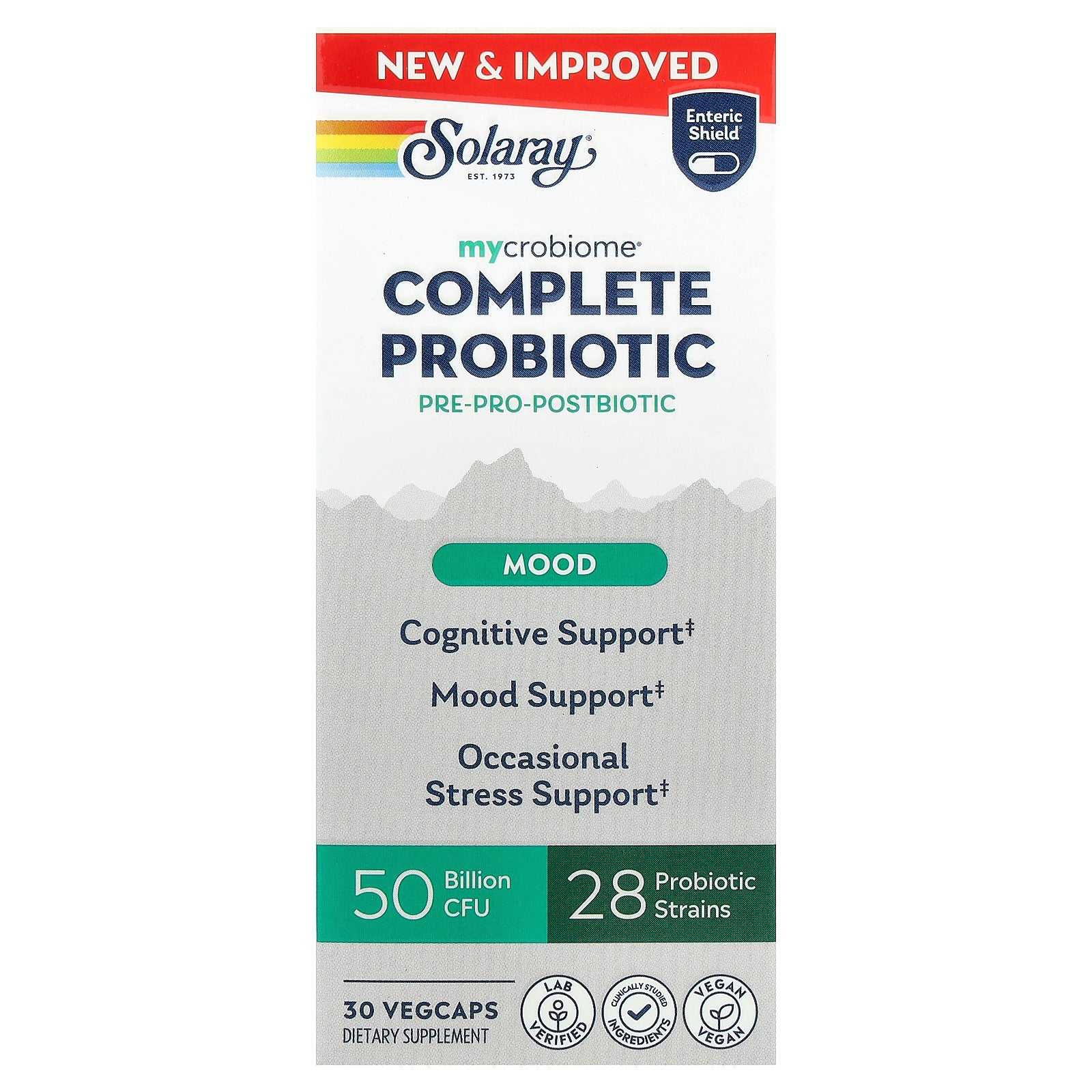 Solaray, Mycrobiome®, Complete Probiotic, Mood, 30 VegCaps