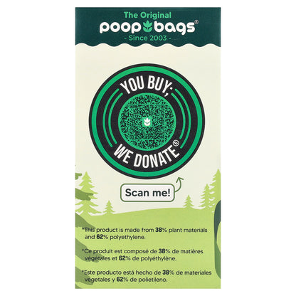 Original Poop Bags, Unscented, 8 Rolls, 15 Bags Each