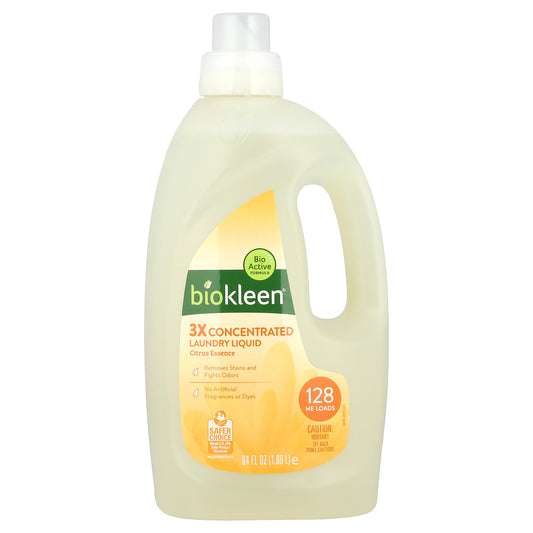 Biokleen, Laundry Liquid, Citrus Essence, 64 fl oz (1.89 L)