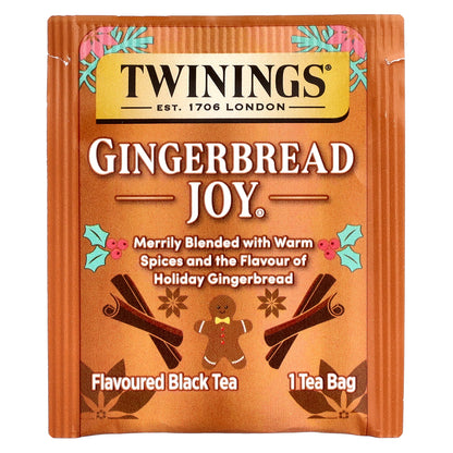 Twinings, Flavored Black Tea, Gingerbread Joy®, 20 Tea Bags, 1.41 oz (40 g)