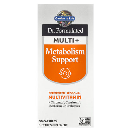 Garden of Life, Dr. Formulated Multi+, Metabolism Support, 30 Capsules