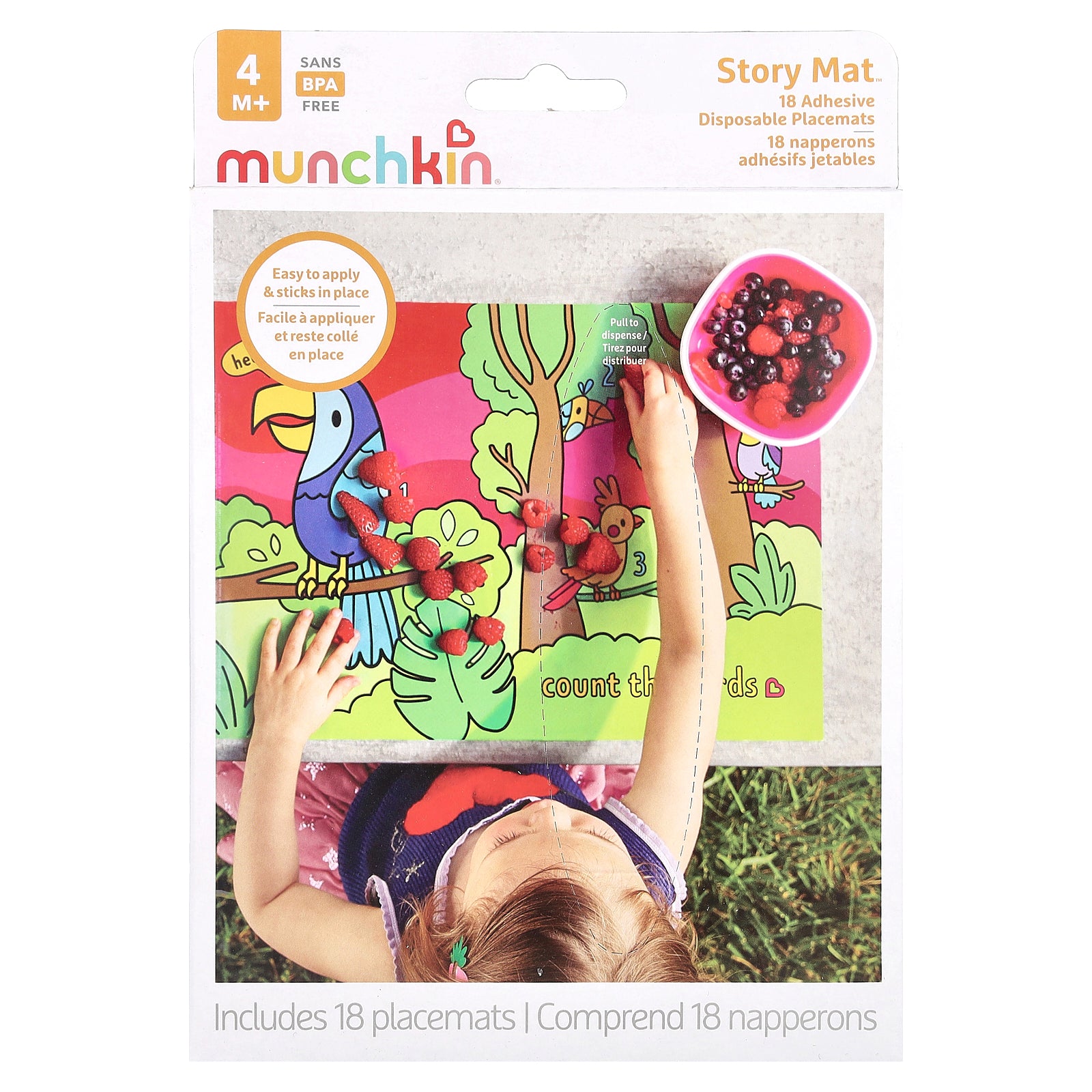 Munchkin, Story Mat™, Disposable Placemats, 4 Months+, 18 Count