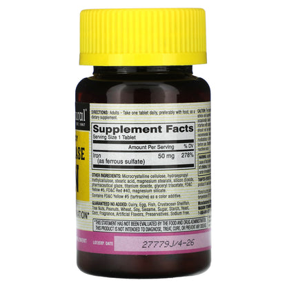 Mason Natural, Slow Release Iron, High Potency, 60 Tablets (50 mg per Tablet)