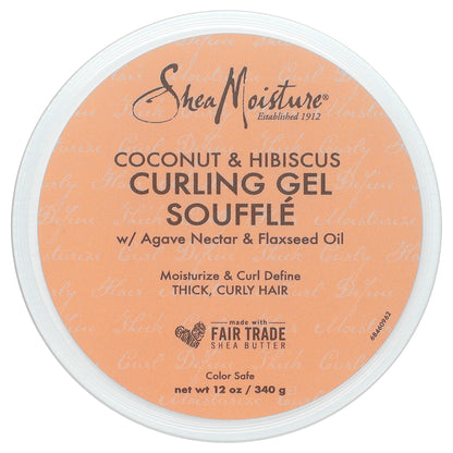 SheaMoisture, Curling Gel Souffle, Coconut & Hibiscus, 12 oz (340 g)