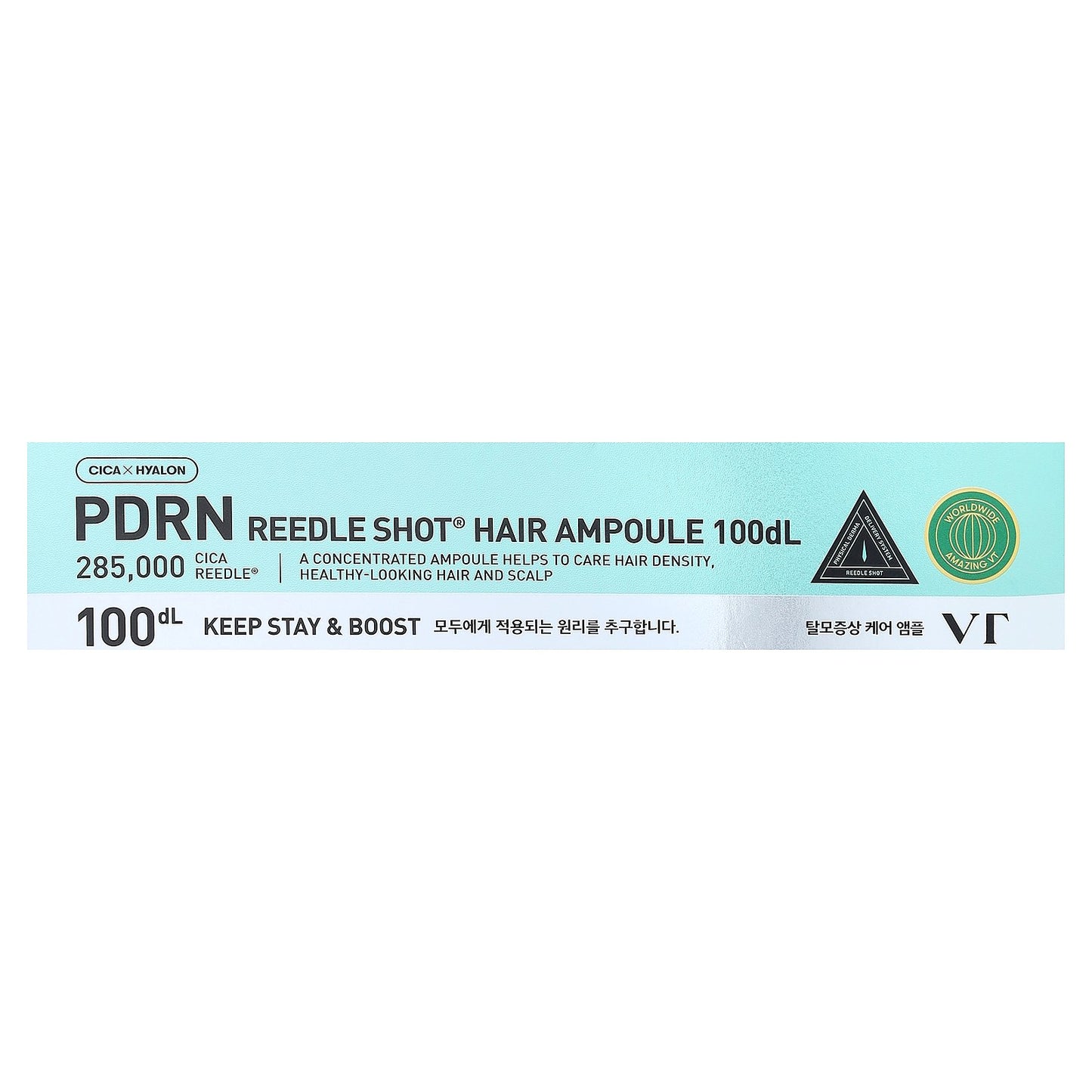 VT Cosmetics, PDRN Reedle Shot® Hair Ampoule 100dL, 0.5 fl oz (15 ml)