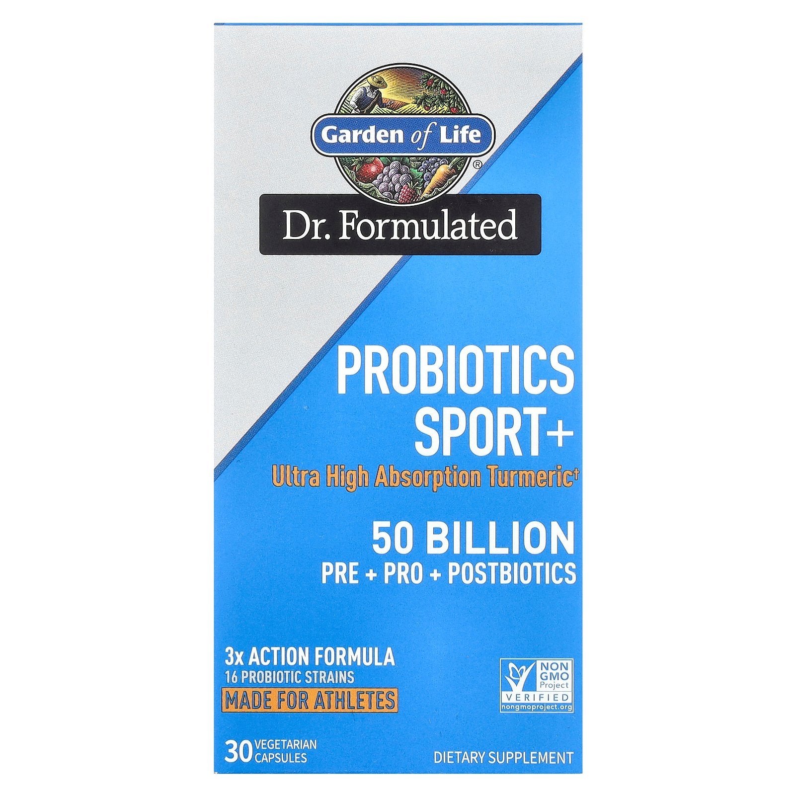Garden of Life, Probiotics Sport+, 50 Billion, 30 Vegetarian Capsules