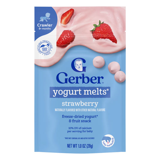 Gerber, Yogurt Melts®, 8+ Months, Strawberry, 1 oz (28 g)