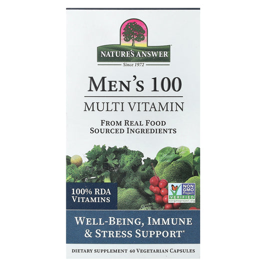 Nature's Answer, Men's 100, Multivitamin, 60 Vegetarian Capsules
