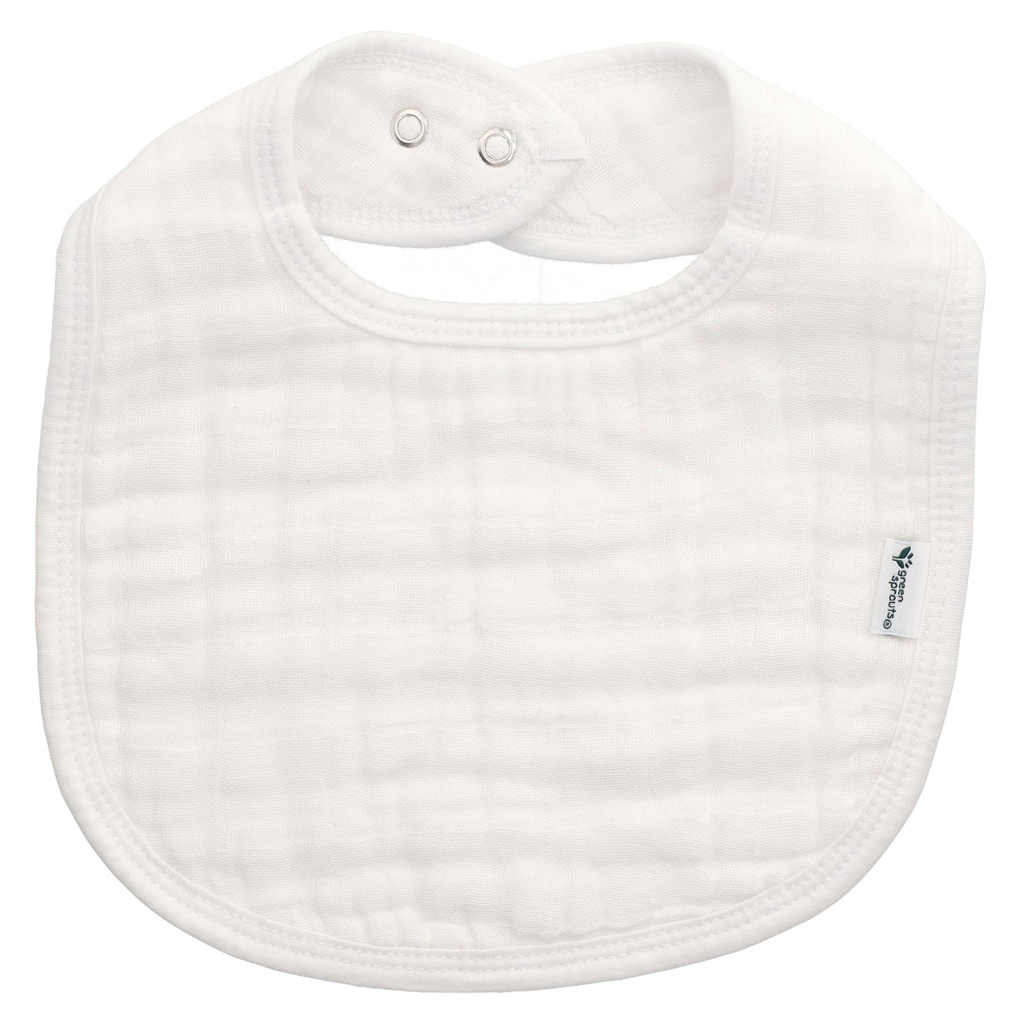 Green Sprouts, Muslin Bibs, 0-12 Months, White, 5 Pack