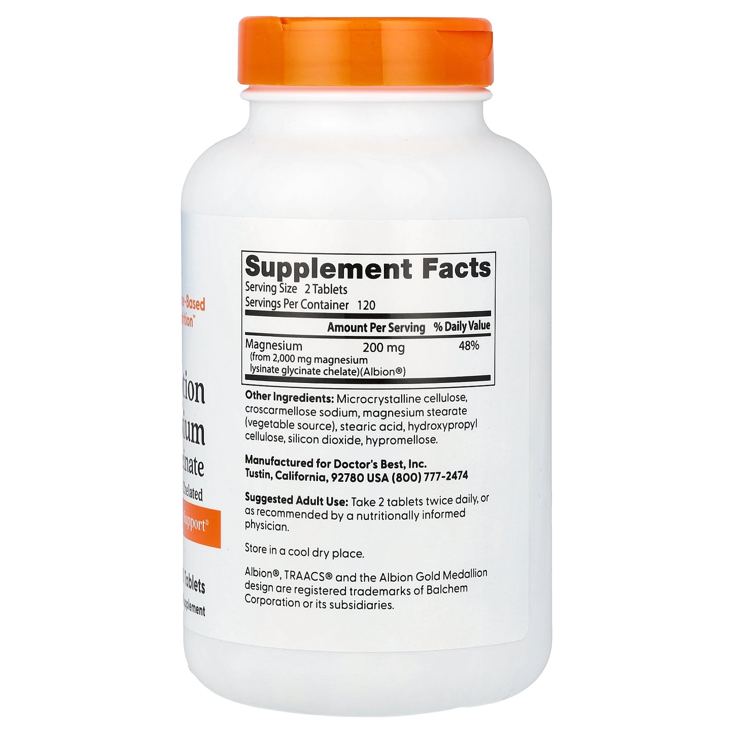 Doctor's Best, High Absorption Magnesium, 240 Tablets (100 mg Per tablet)