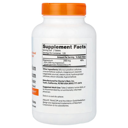Doctor's Best, High Absorption Magnesium, 240 Tablets (100 mg Per tablet)