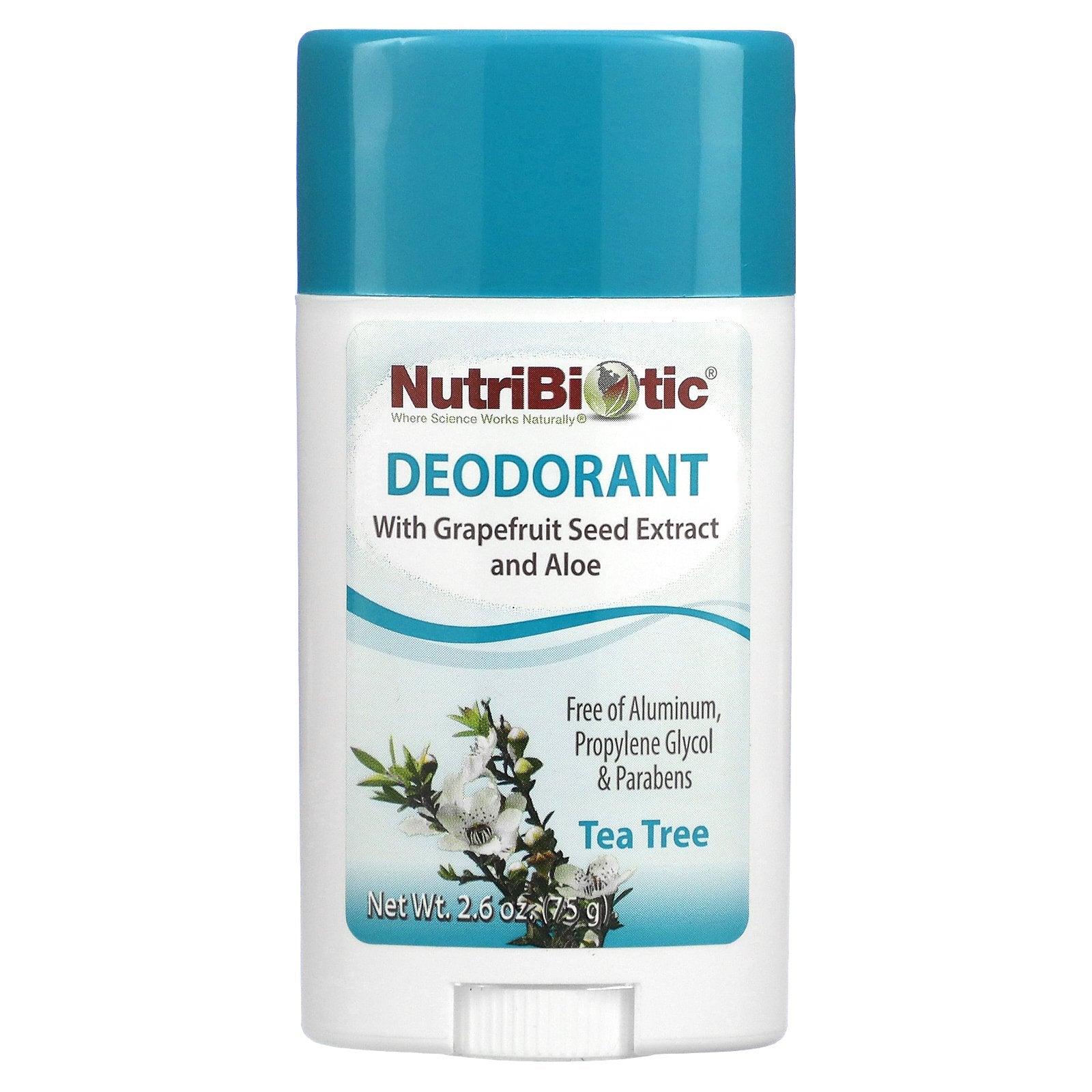 NutriBiotic, Deodorant, Tea Tree, 2.6 oz (75 g)