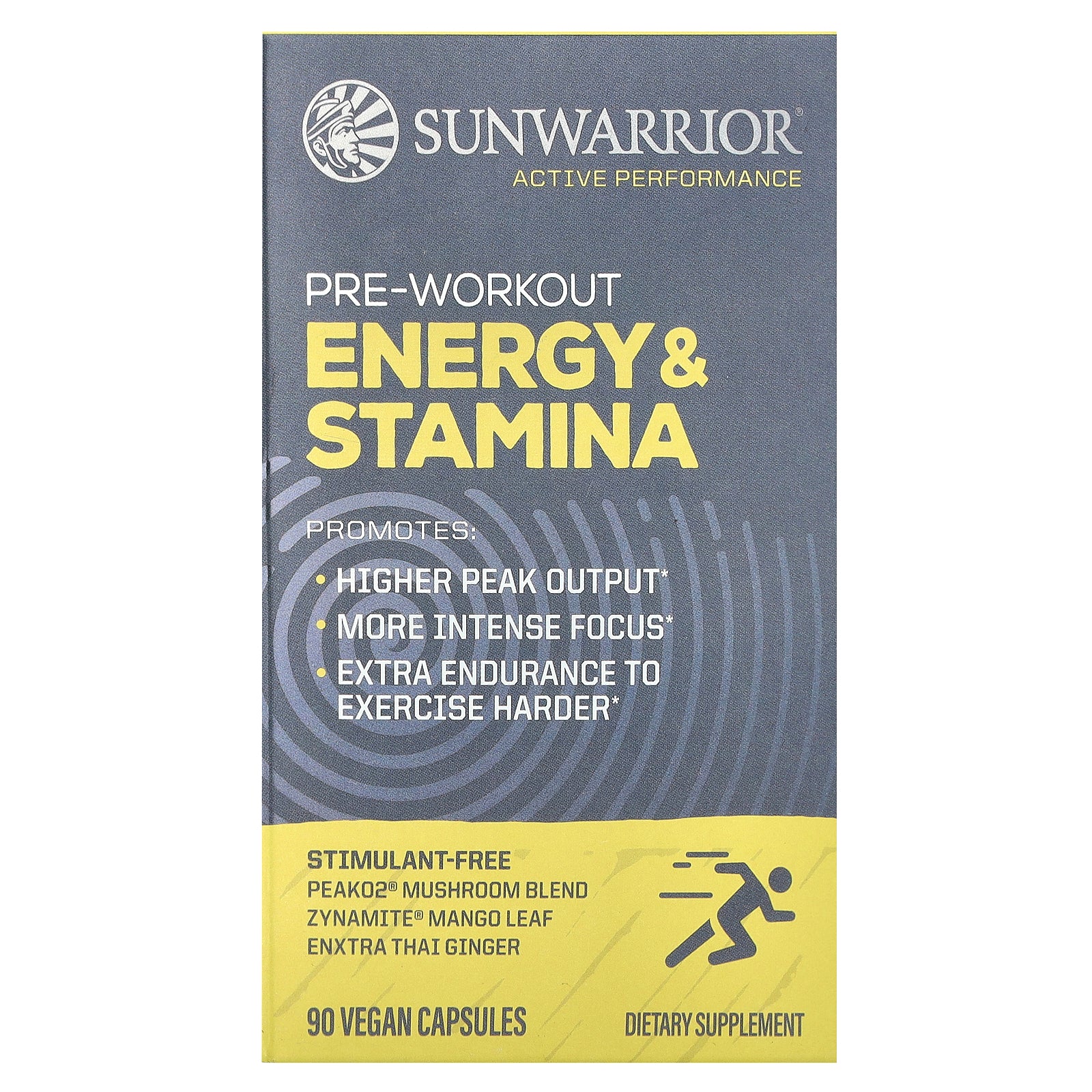 Sunwarrior, Pre-Workout, Energy & Stamina, 90 Vegan Capsules