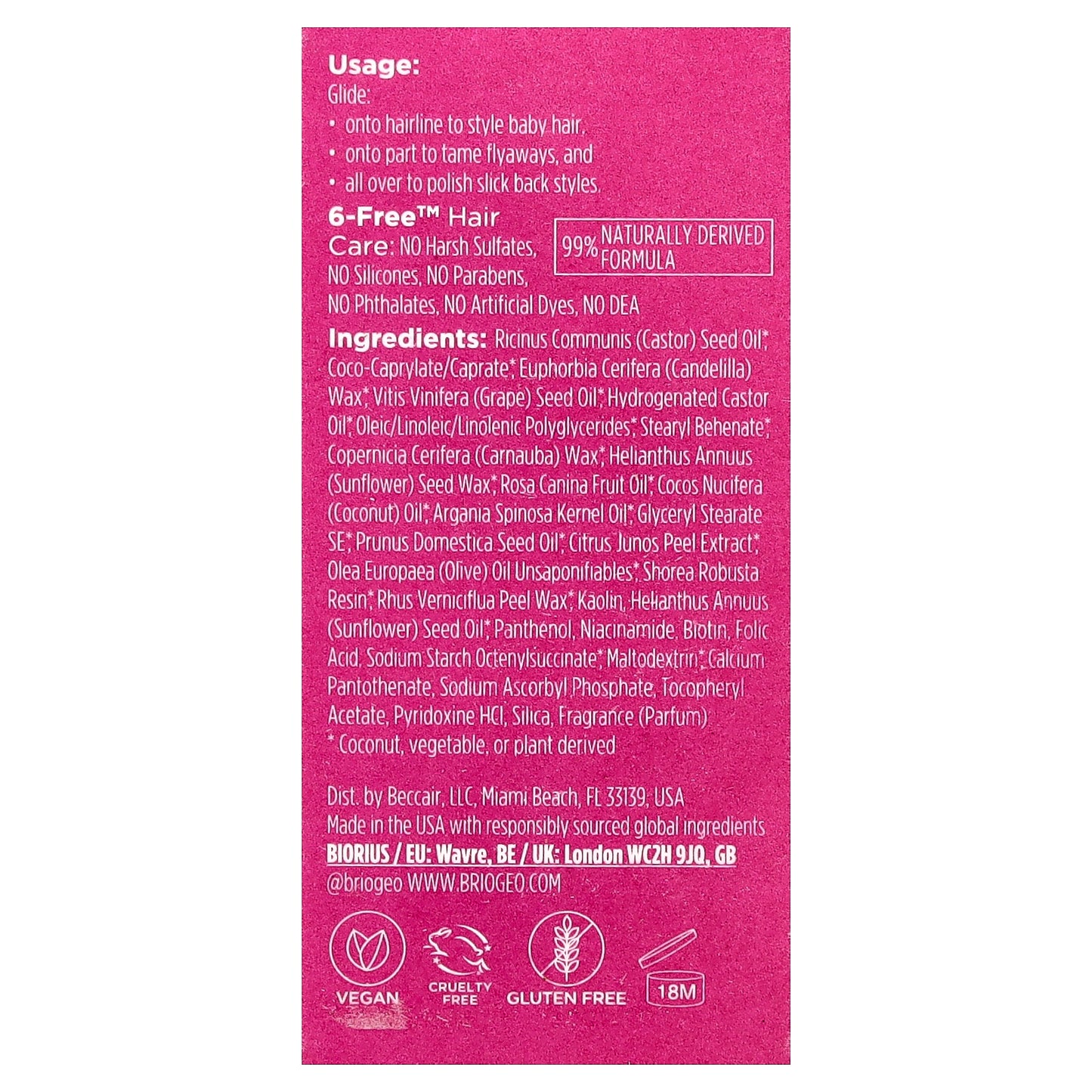 Briogeo, Style + Treat™, Yuzu + Plum Oil Sleek Stick, 0.5 oz (15 g)
