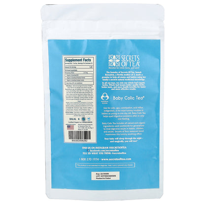 Secrets of Tea, Organic Baby Colic Tea®, Caffeine Free, 20 Unbleached Tea Bags, 1 oz (28 g)