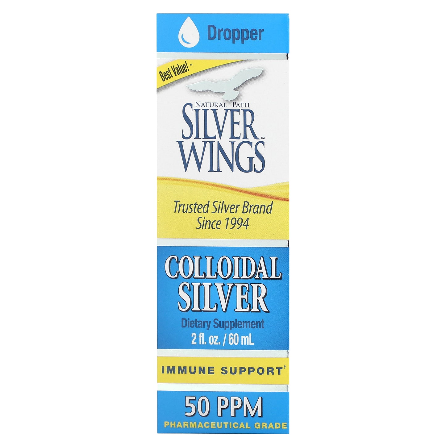 Natural Path Silver Wings, Colloidal Silver, 2 fl oz (60 ml)