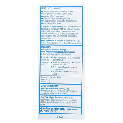 Aleve, Naproxen Sodium Tablets, Easy Open Arthritis Cap, 220 mg, 90 Caplets