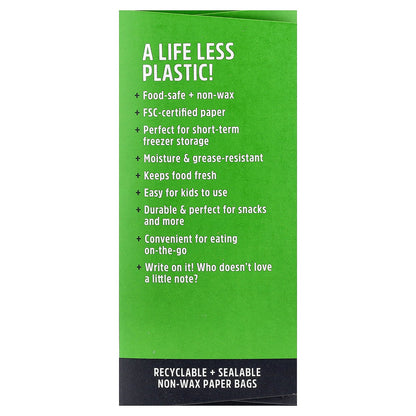 Lunchskins, Paper Snack Bags, Orange, 50 Bags