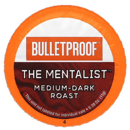 BulletProof, The Mentalist, Medium-Dark Roast , 10 Pods, 0.39 oz (11 g) Each