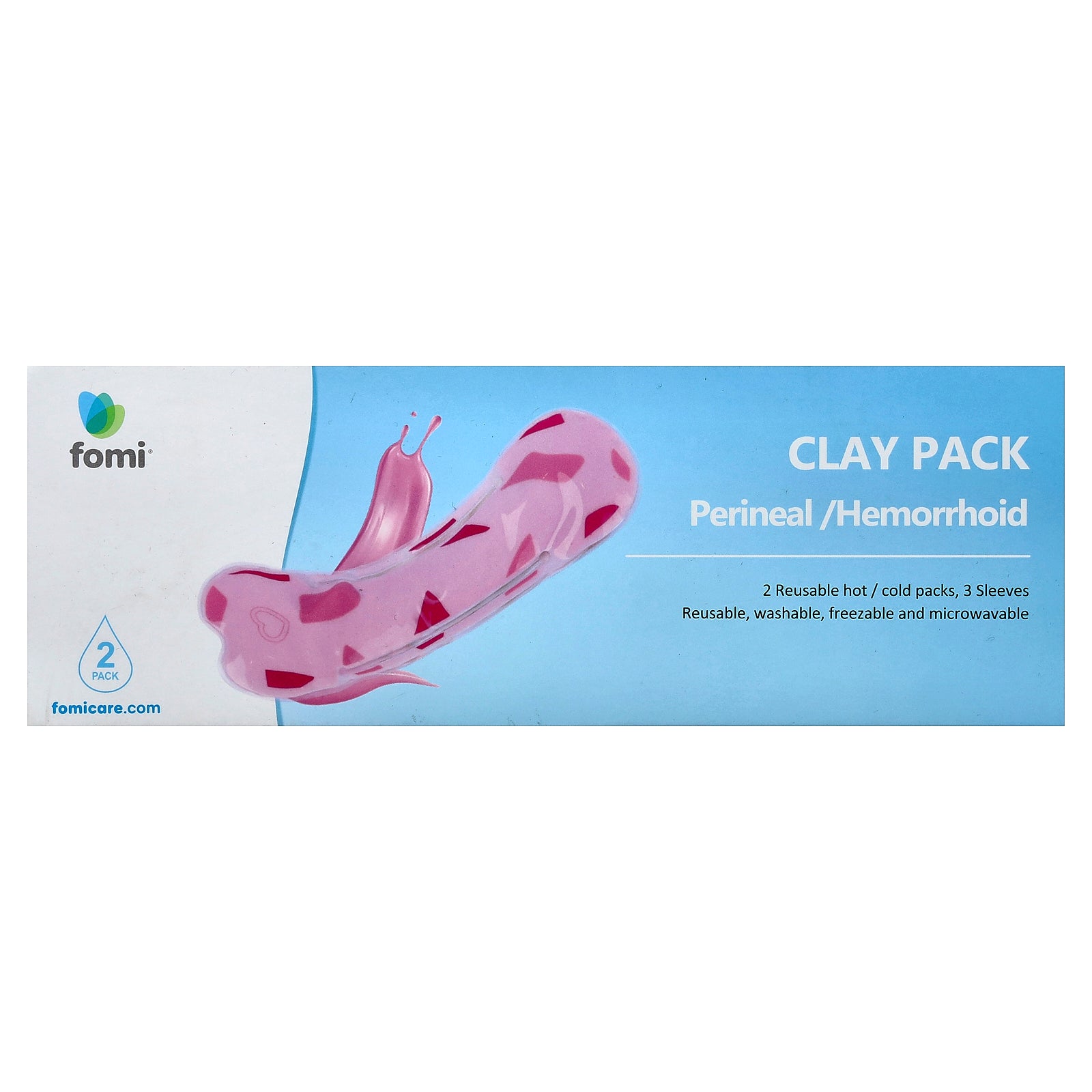 FOMI, Clay Pack, Perineal/Hemorrhoid, 2 Pack, 3 Sleeves